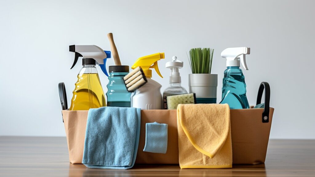 Common house cleaning supplies